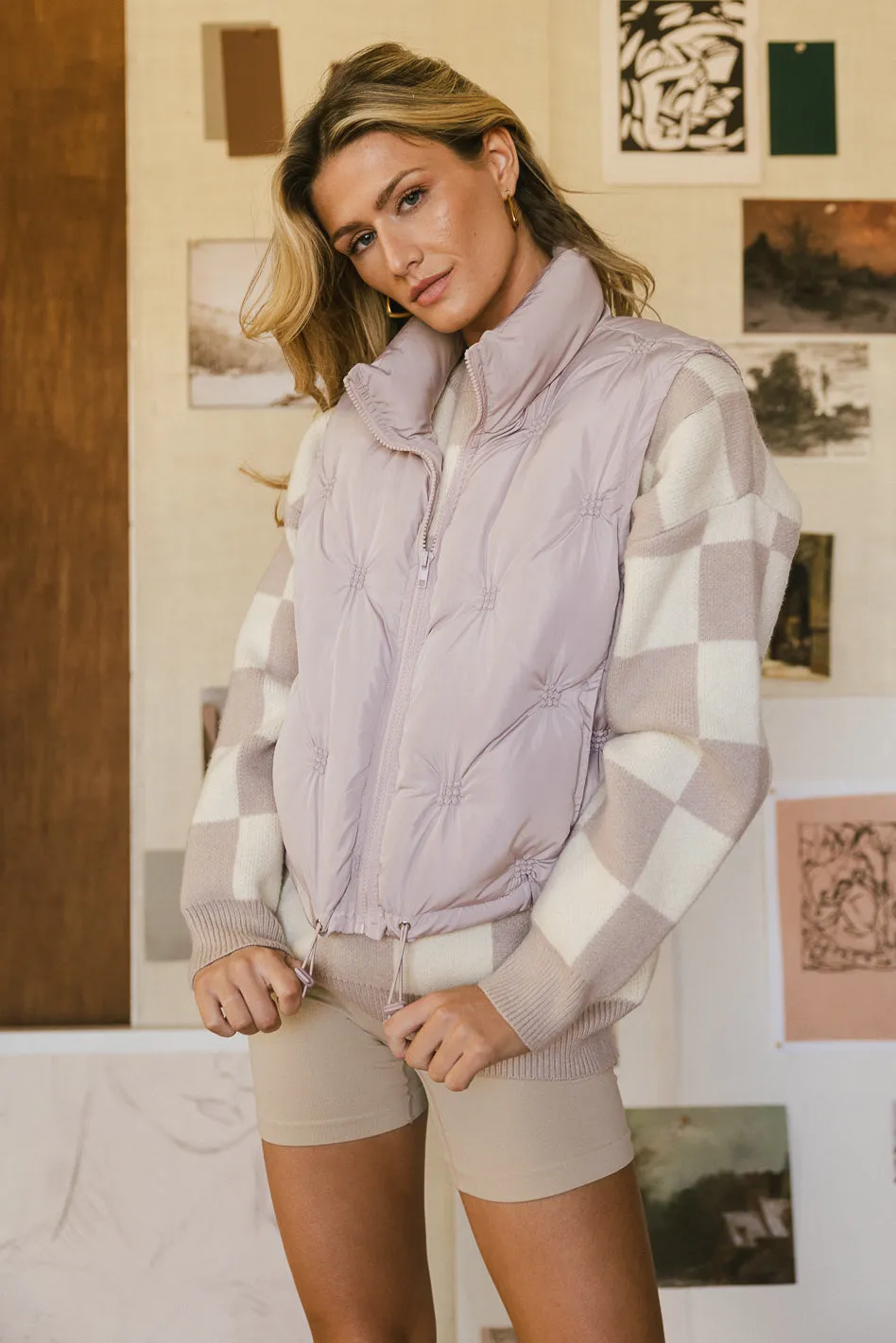 Sammy Puffer Vest in Rose - FINAL SALE