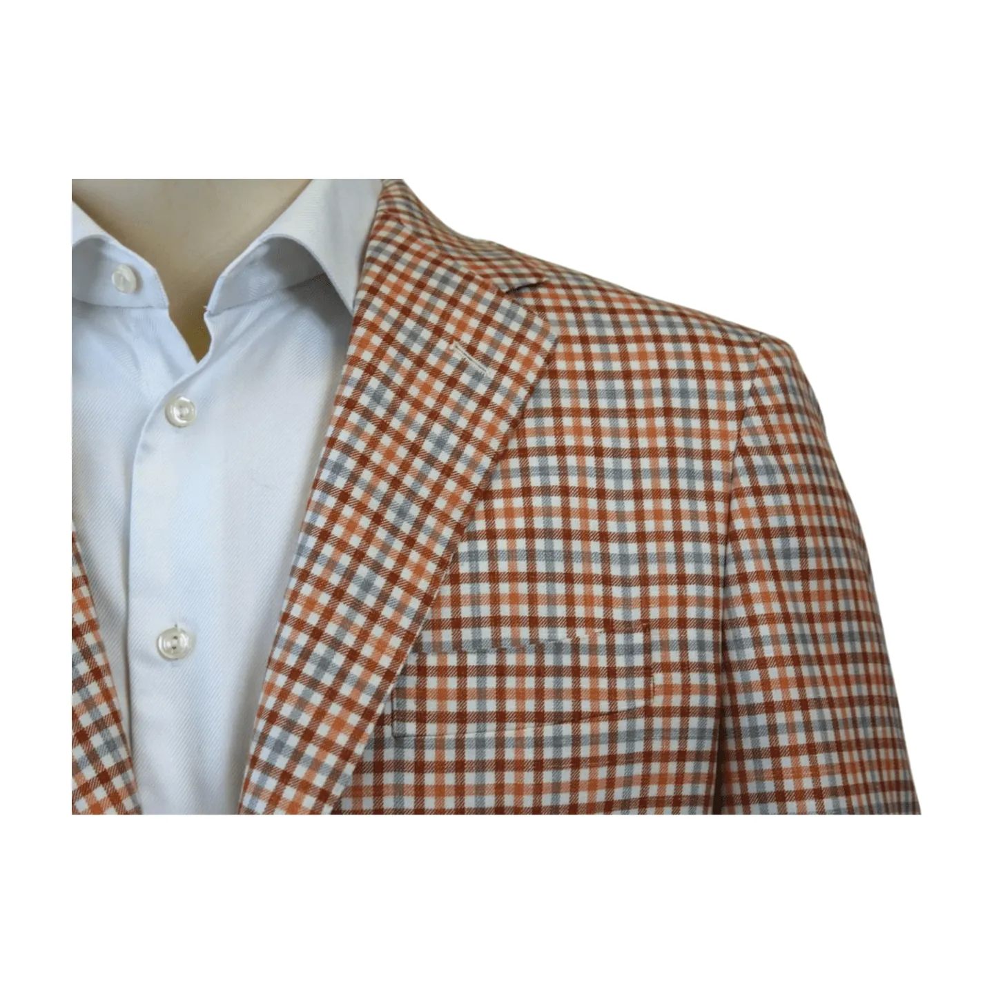 Sartorio Sport Coat - Orange Tattersall