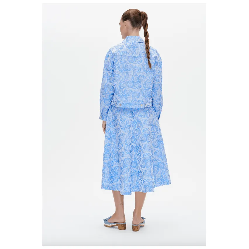 SAYA Rose Jacquared Skirt Blue