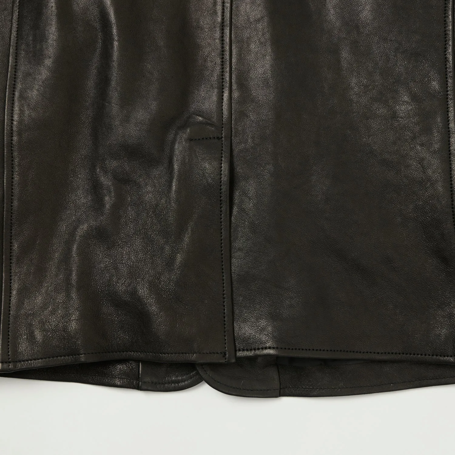 Shangri-La Heritage 'Enzo' Leather Car Coat - Black