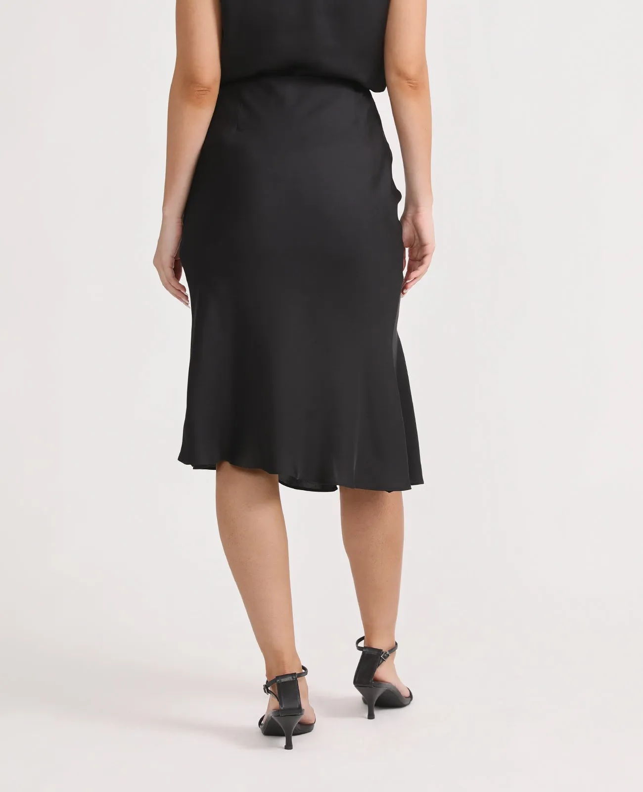 Silk Asymmetric Wrap Skirt