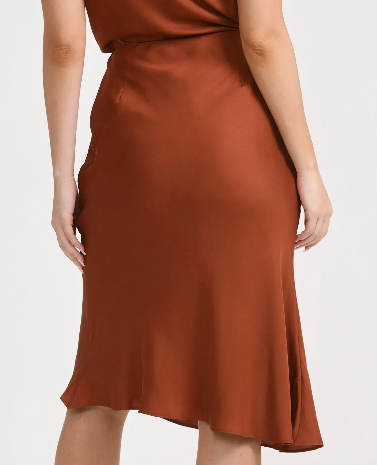 Silk Asymmetric Wrap Skirt