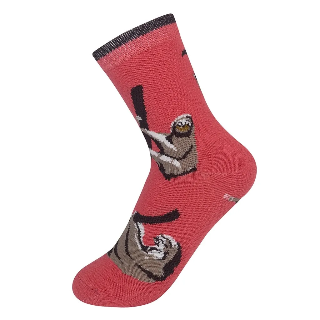 Sloth Kids' Crew Socks (Age 7-10)