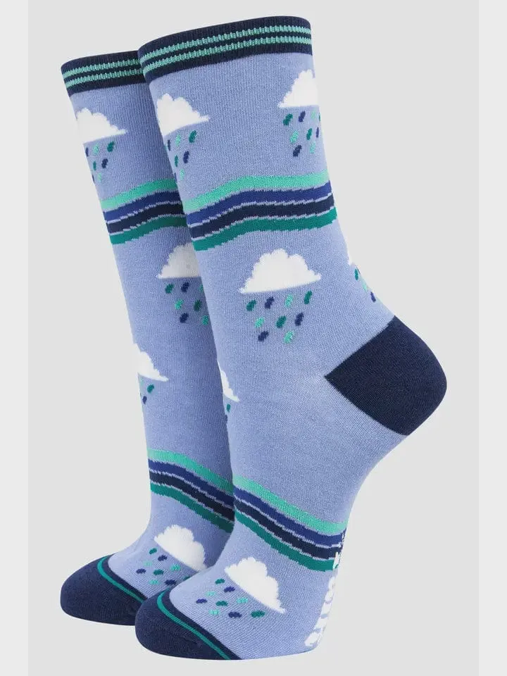 Sock Talk Rain Cloud Stripe Bamboo Socks