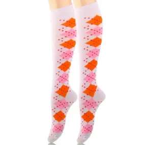 Socks Knee High Diamond for Women