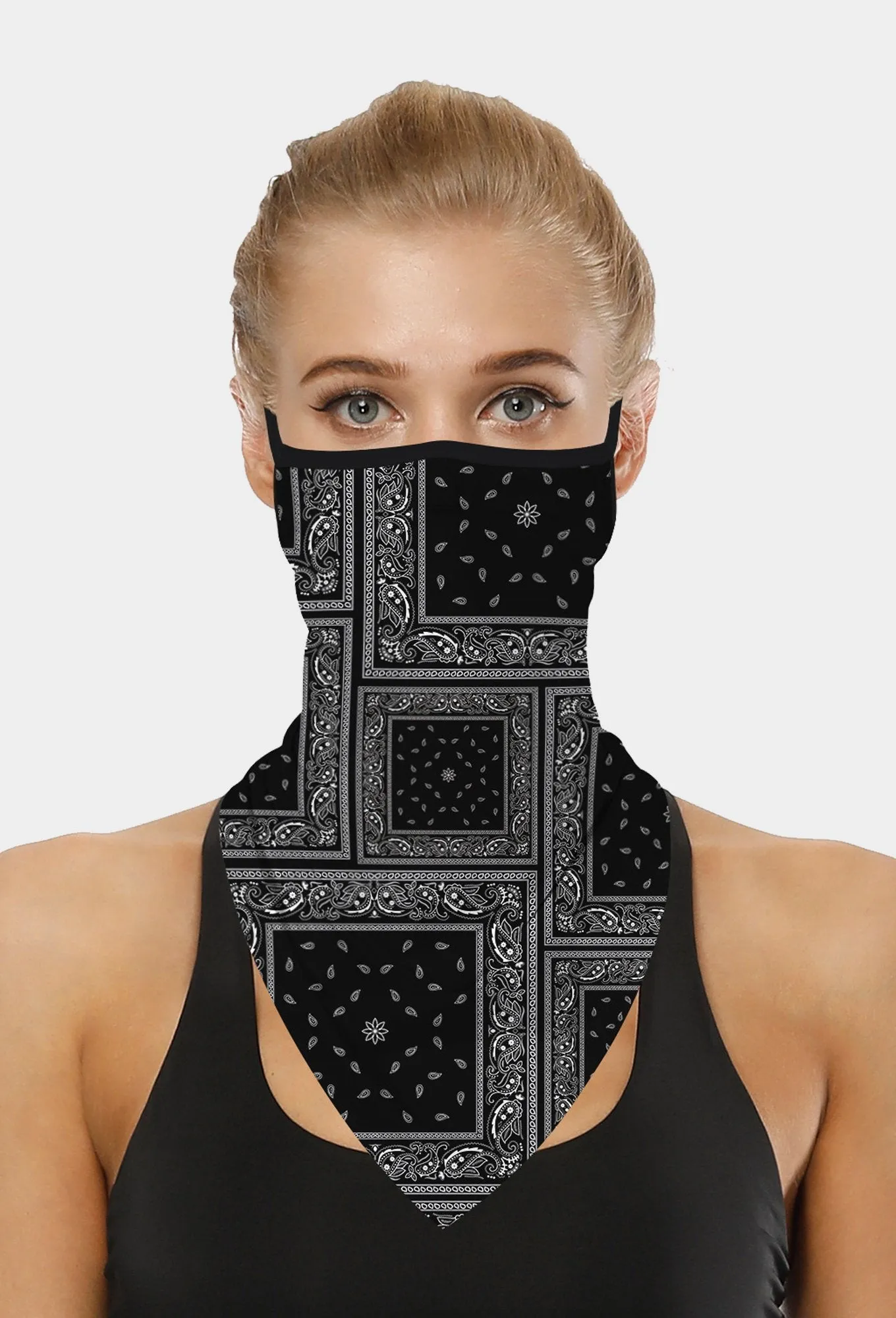 Square Face Bandana With Earloops