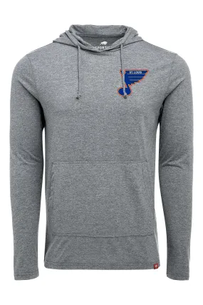 ST. LOUIS BLUES SPORTIQE RETRO ROWAN HOODIE - GREY