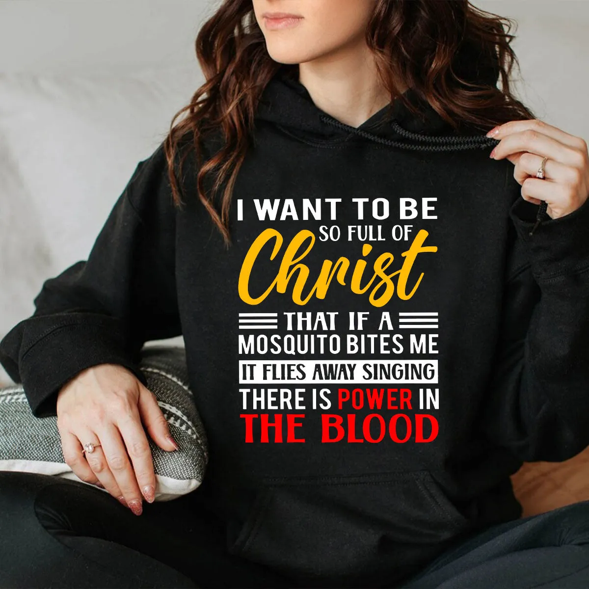 Teesdily | Jesus Christ Casual Shirt I Want To Be So Full Of Christ Pullover Sweatshirt Hoodie Mug Power Of Jesus Shirt Christian Apparel