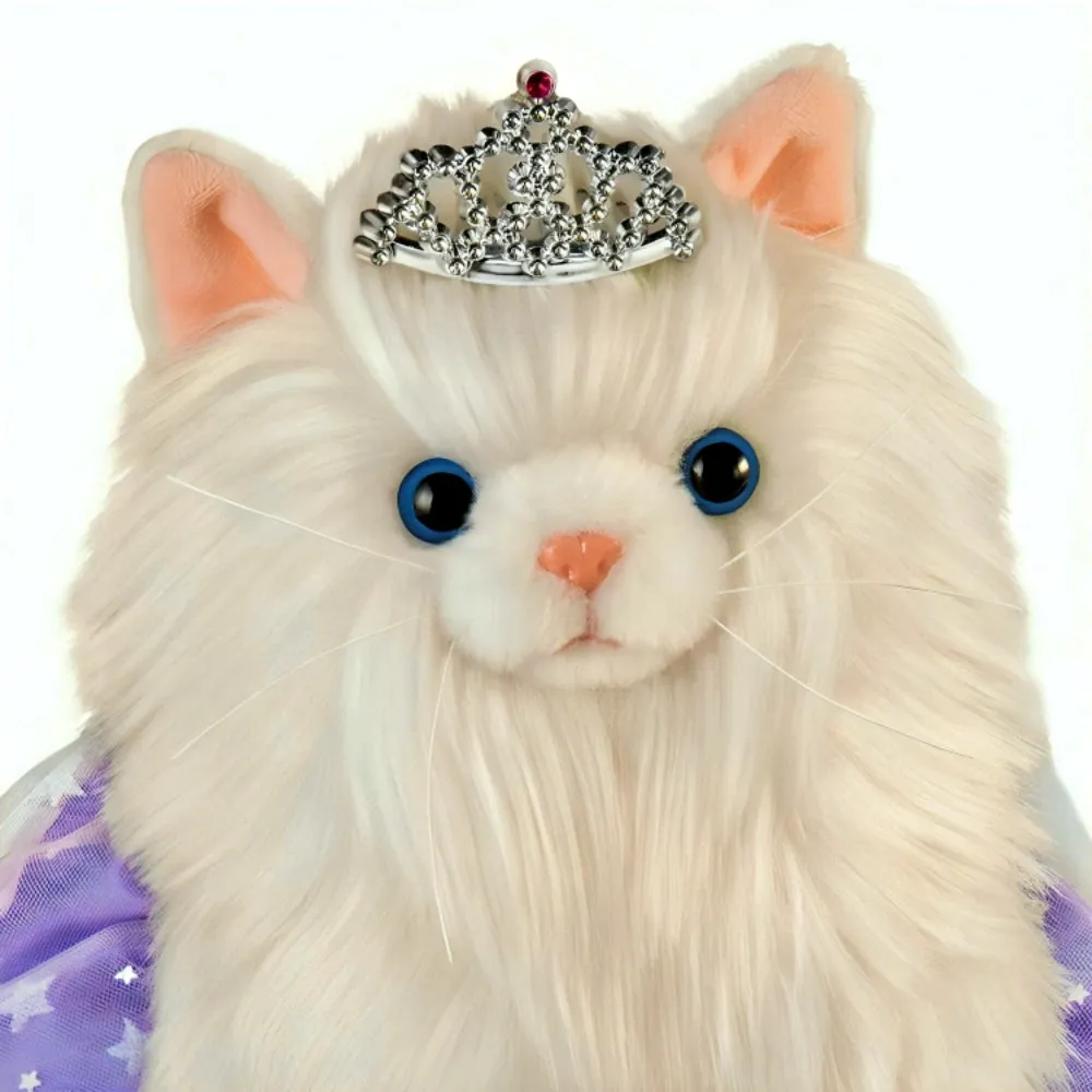 The Ashton-Drake Galleries Fabulous Feline Kitten Hold That Pose! Plush Cat with Crown Lavender Skirt and Dazzling Duchess Outfit 10-Inches