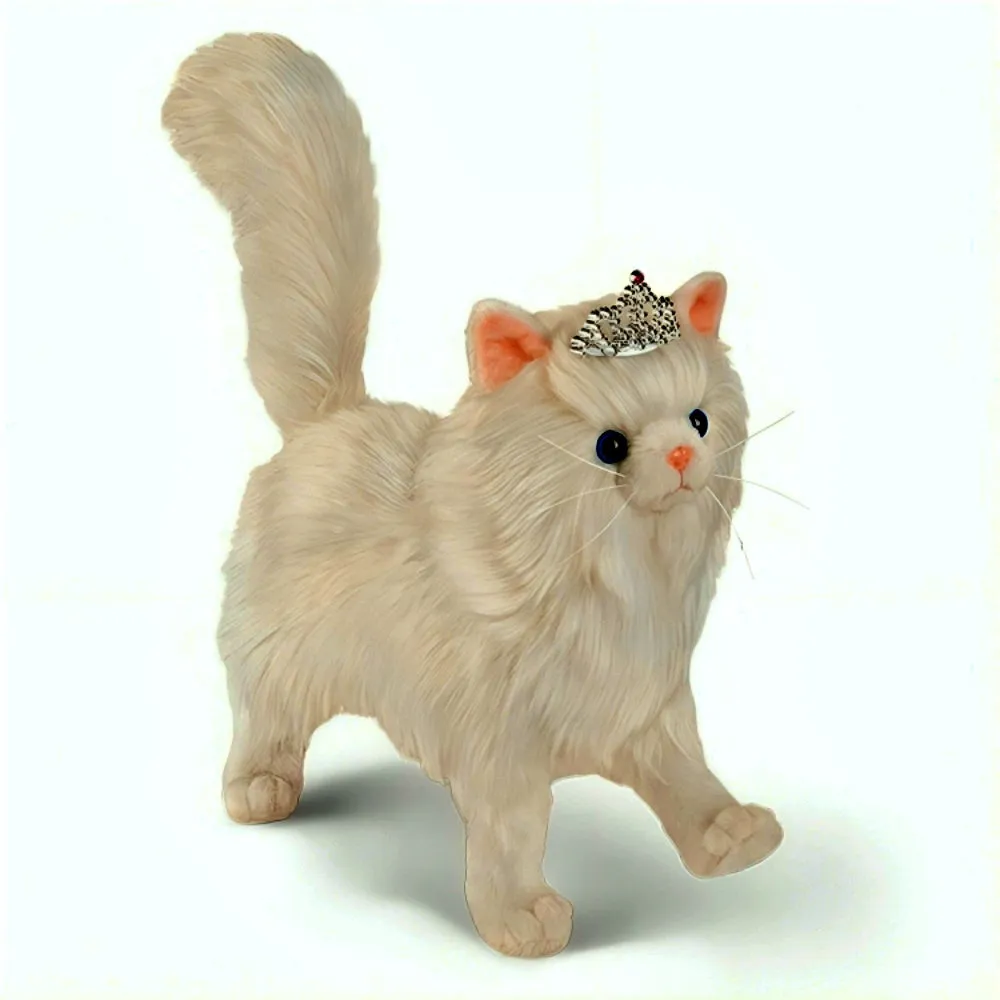 The Ashton-Drake Galleries Fabulous Feline Kitten Hold That Pose! Plush Cat with Crown Lavender Skirt and Dazzling Duchess Outfit 10-Inches