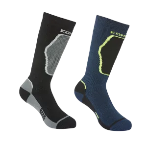 The Brave Midweight Ski Socks Twin Pack- Junior