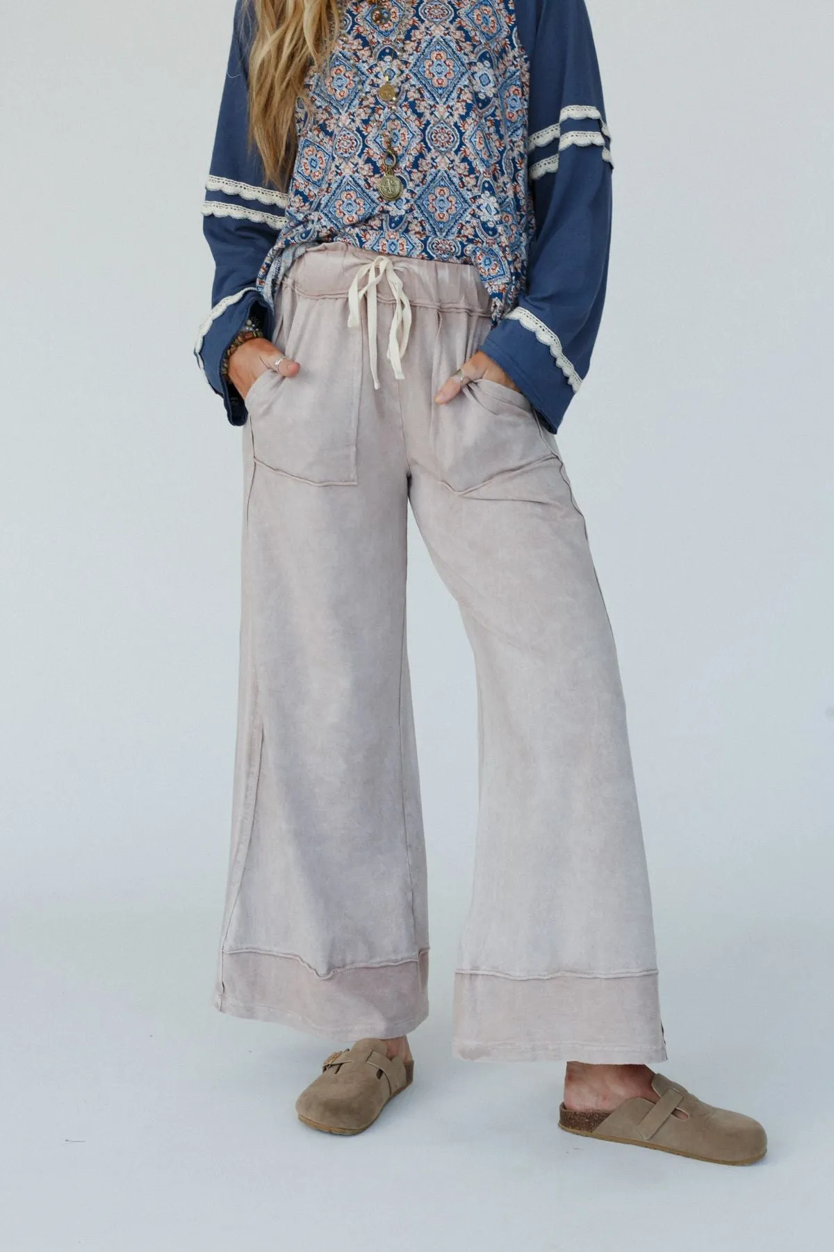 The Nest Heaven Sent Wide Leg Pant - Taupe