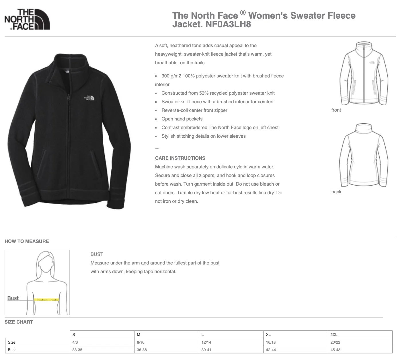 The North Face® Women's Sweater Fleece Jacket