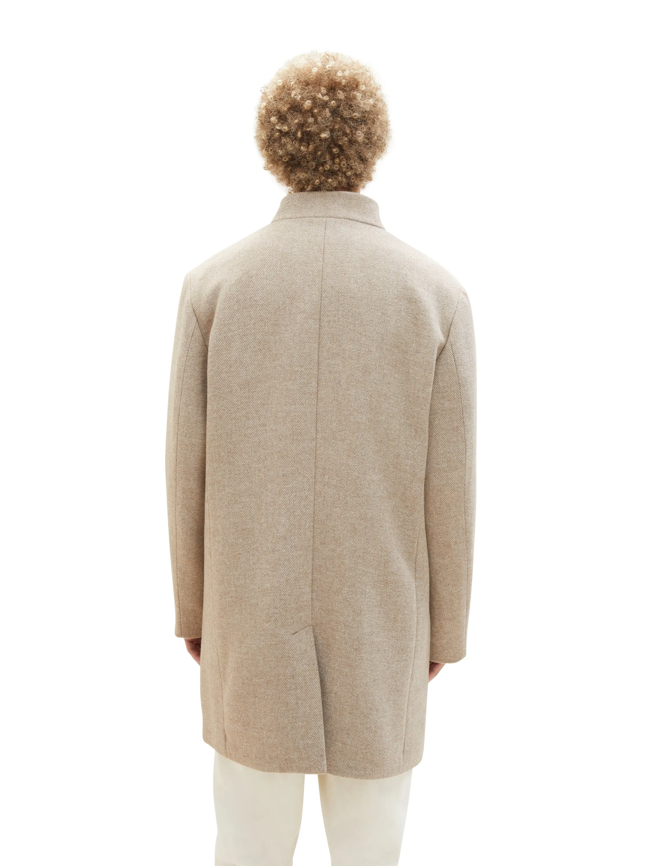 THREE BUTTON WOOL COAT