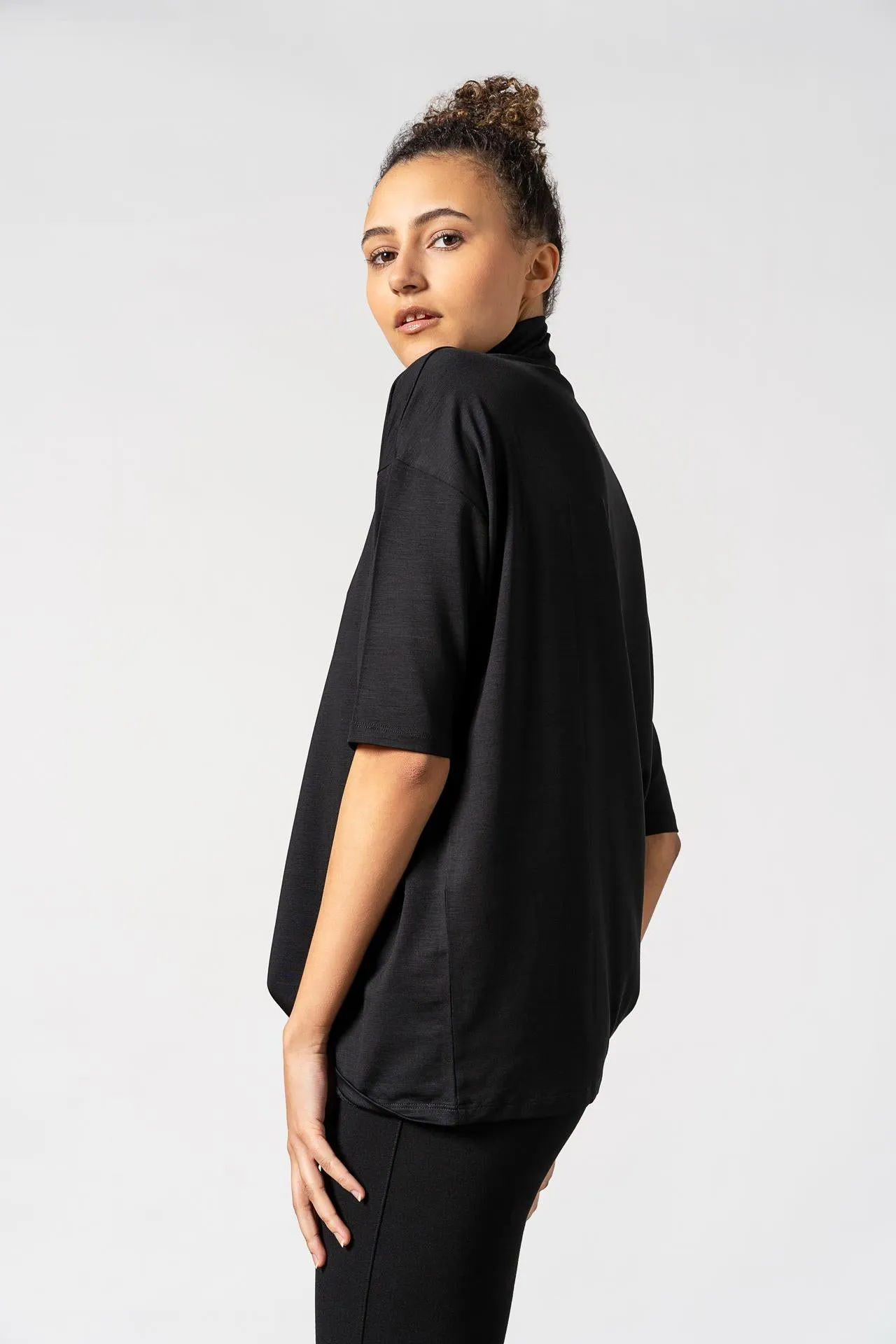 Tomasine Turtleneck Top Black