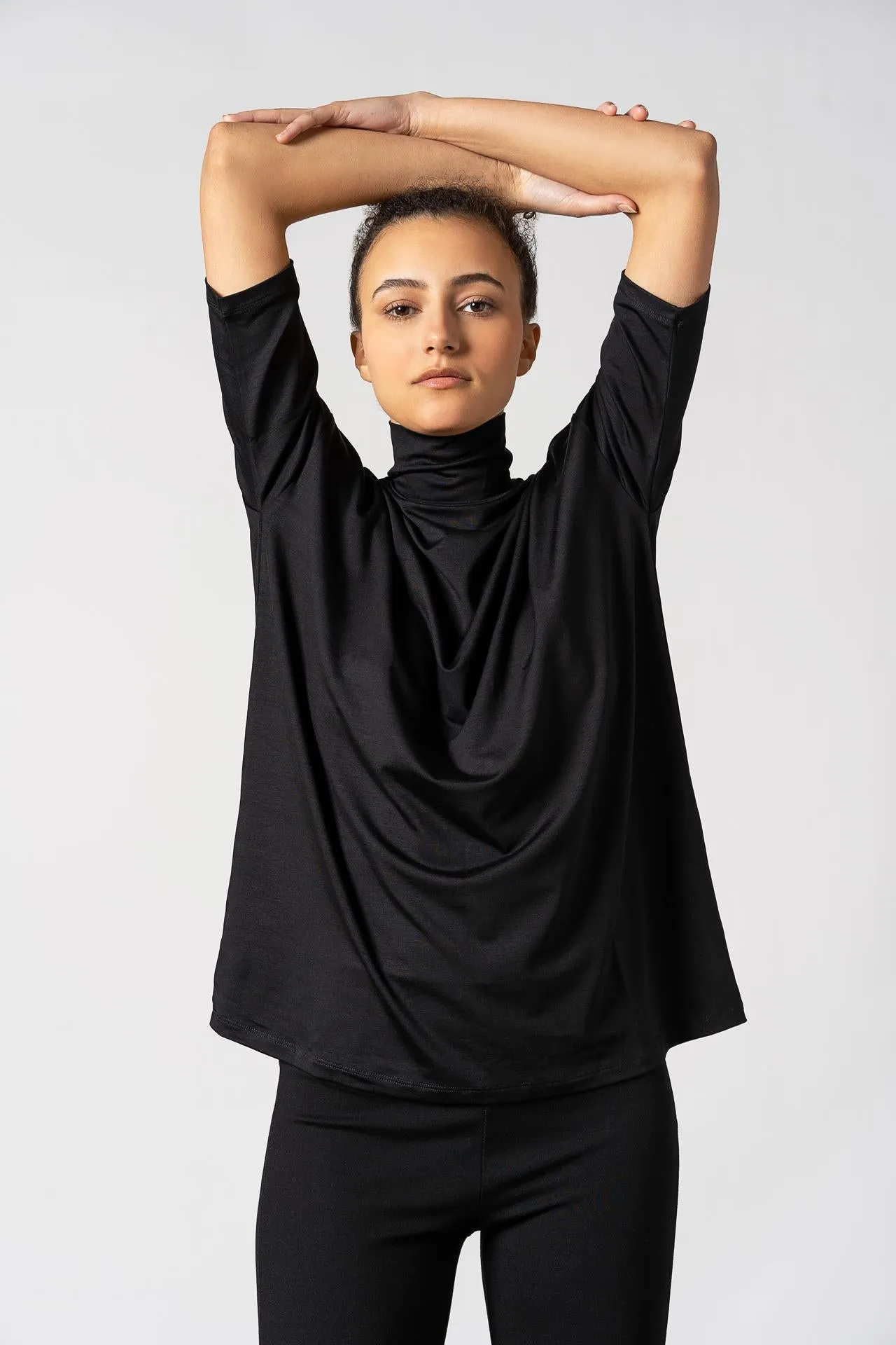 Tomasine Turtleneck Top Black