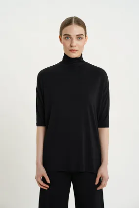 Tomasine Turtleneck Top Black