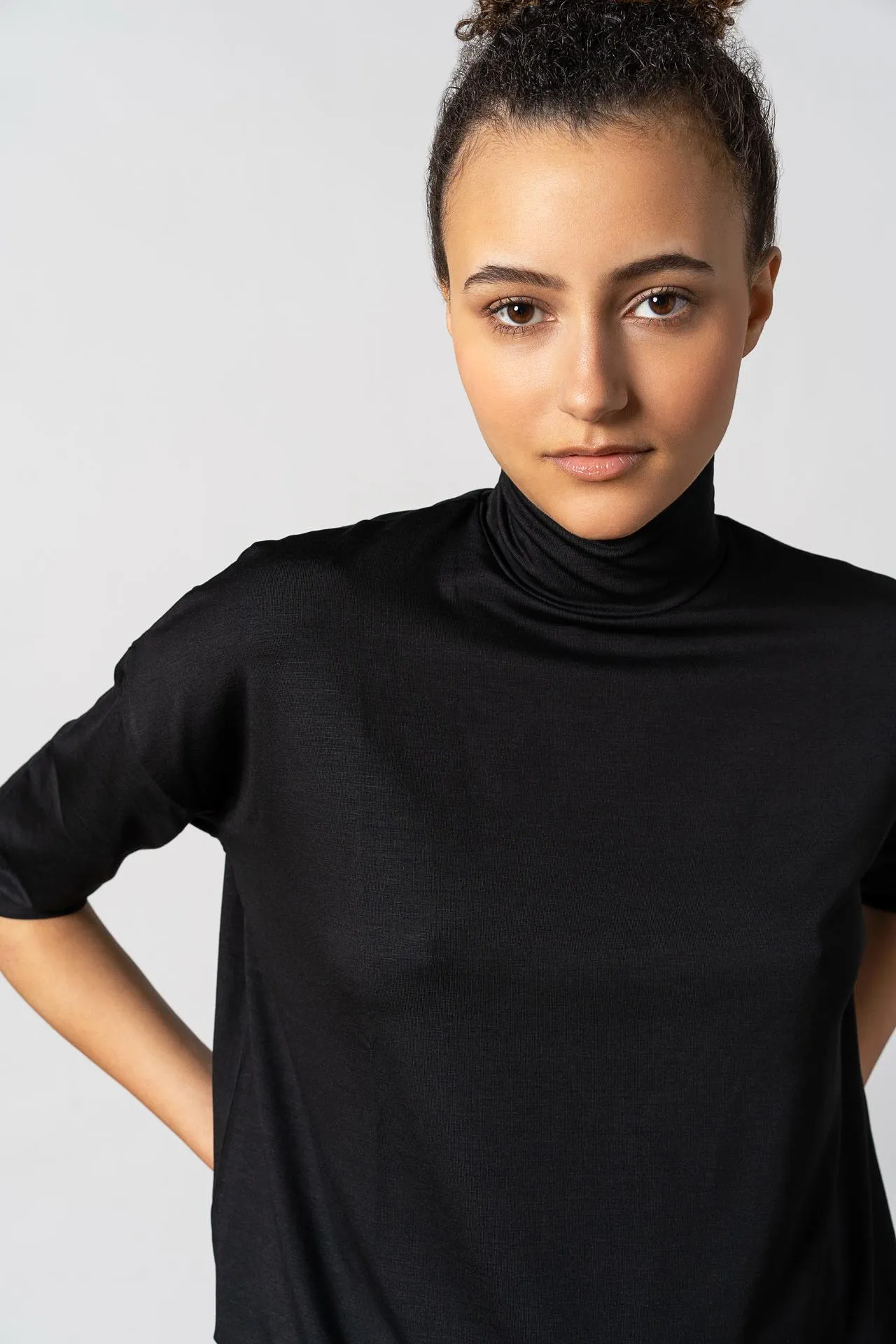 Tomasine Turtleneck Top Black