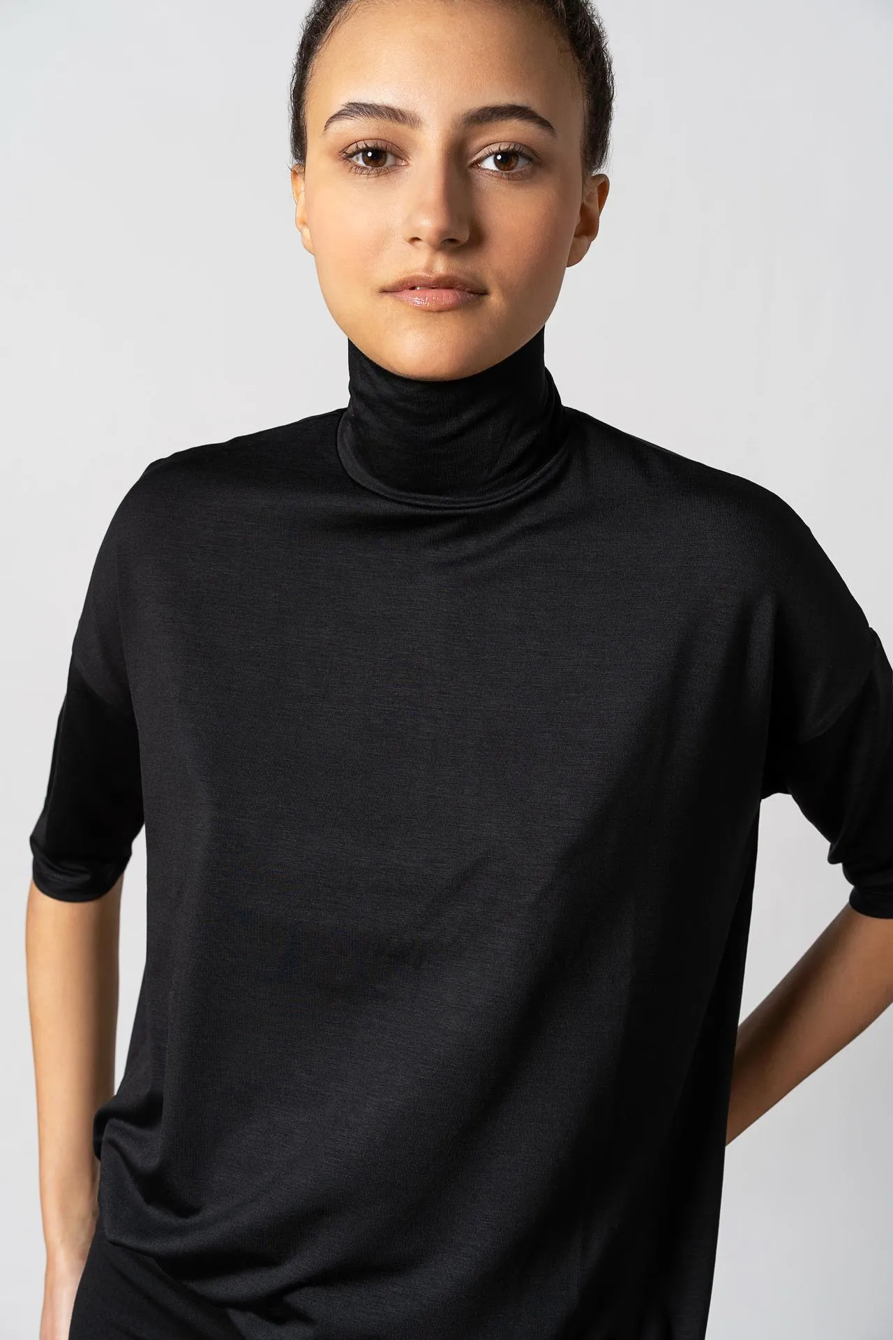 Tomasine Turtleneck Top Black