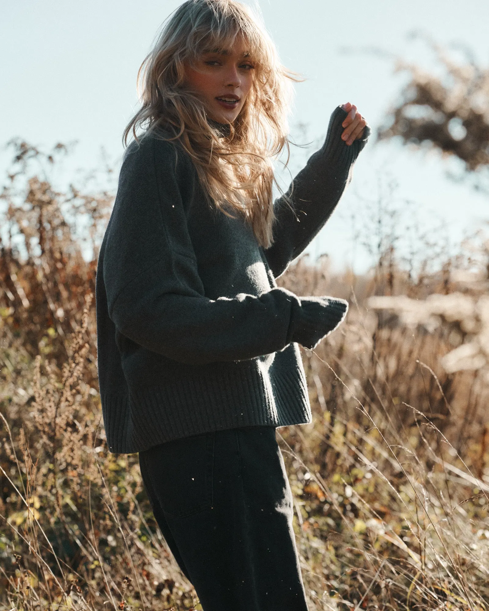 Turtleneck in wool / 16 / 16 / mist grey