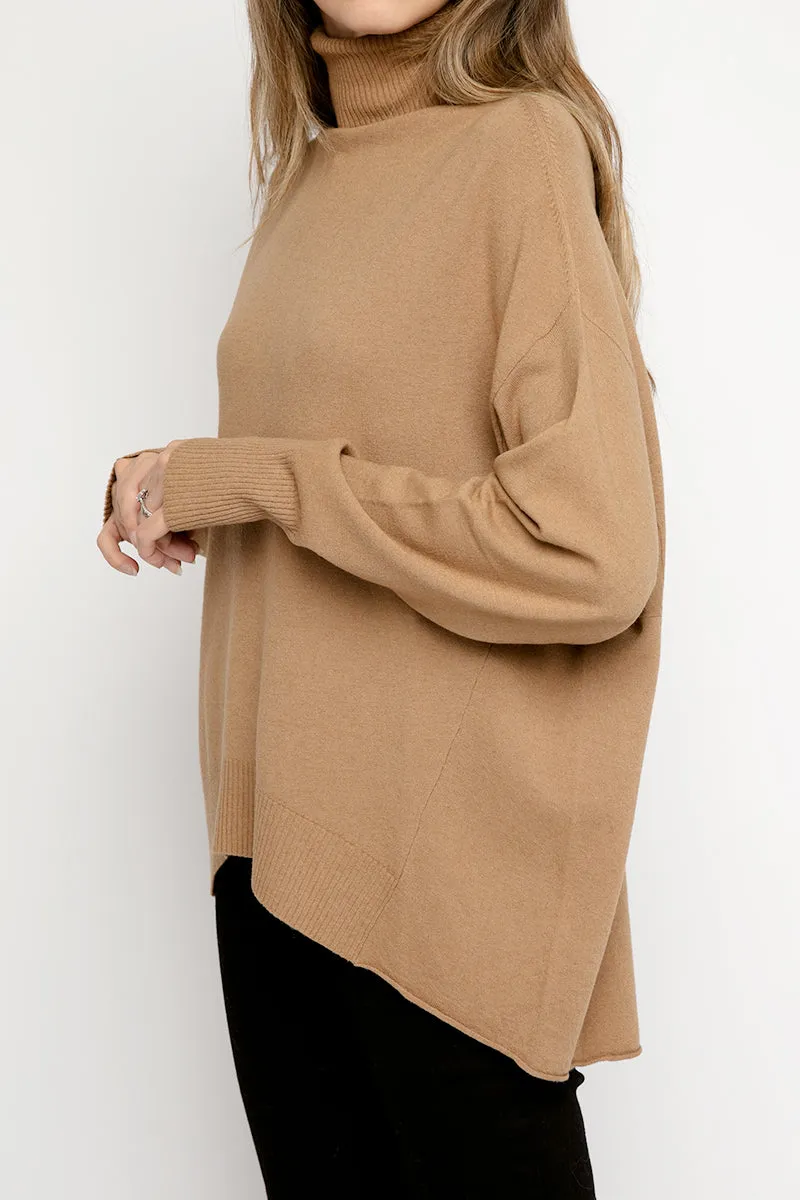 Turtleneck Sweater in Camel