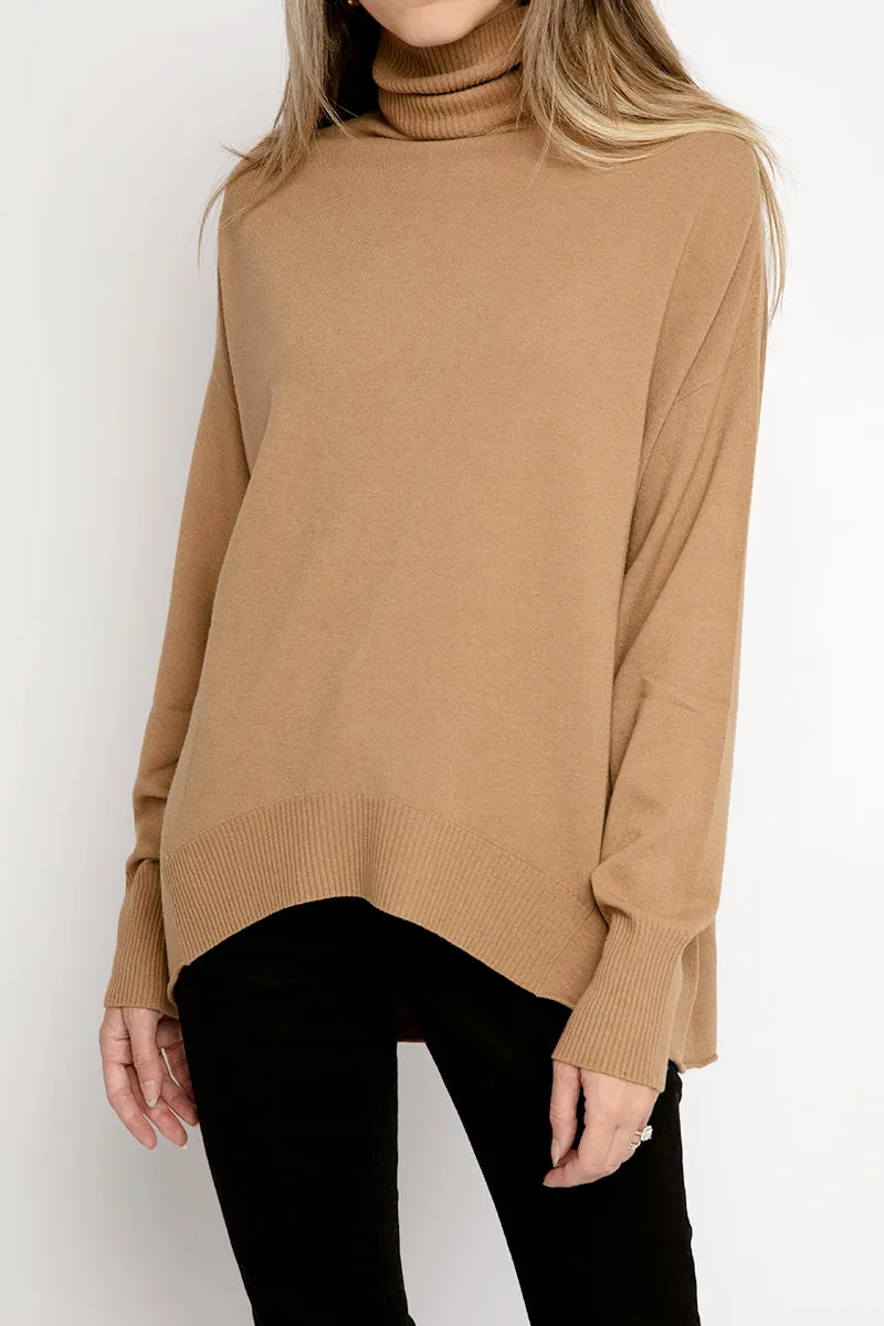 Turtleneck Sweater in Camel