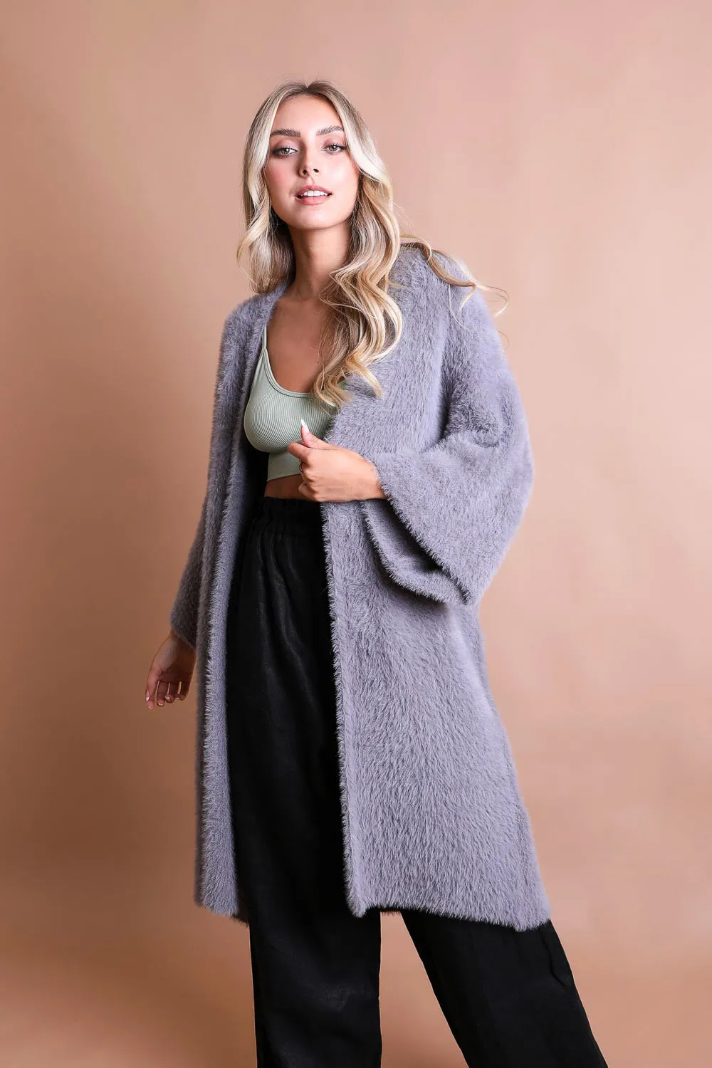 Ultra-Soft Luxe Mohair Knit Cardigan