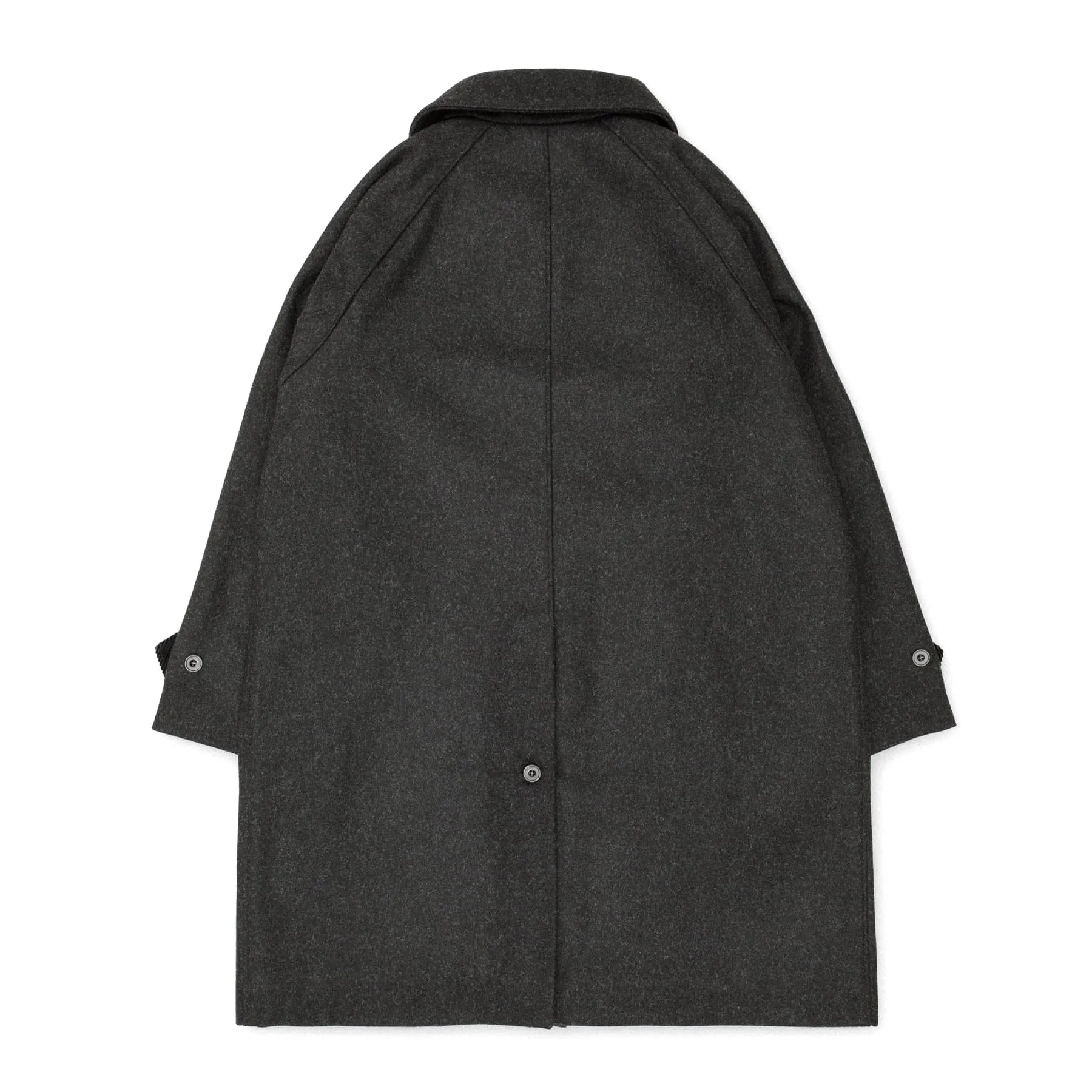 Utile Lined Coat Wool Melton - Charcoal