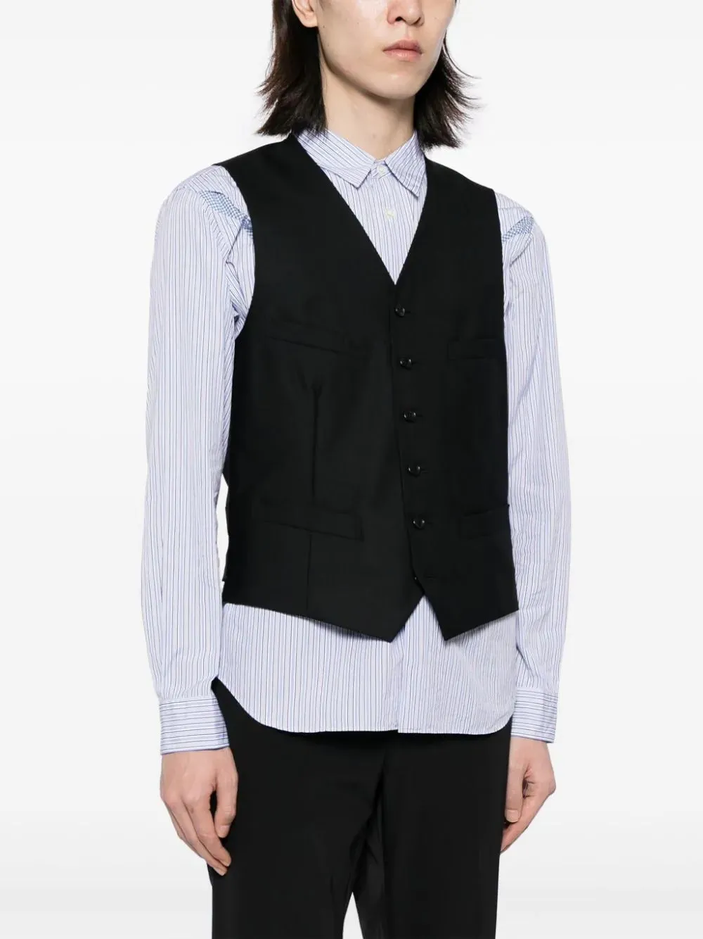 V-Neck Button Vest