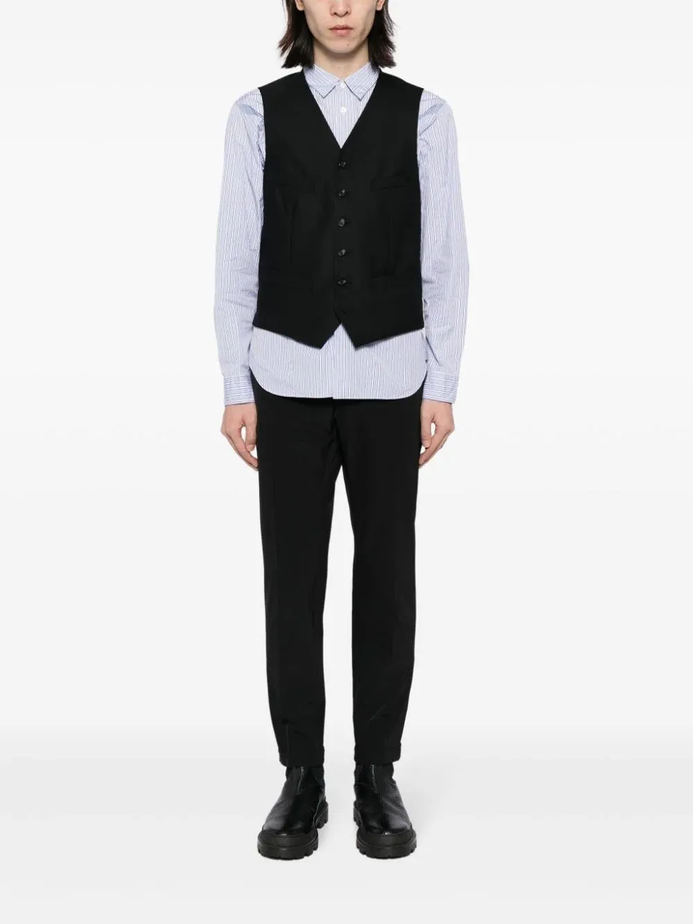 V-Neck Button Vest