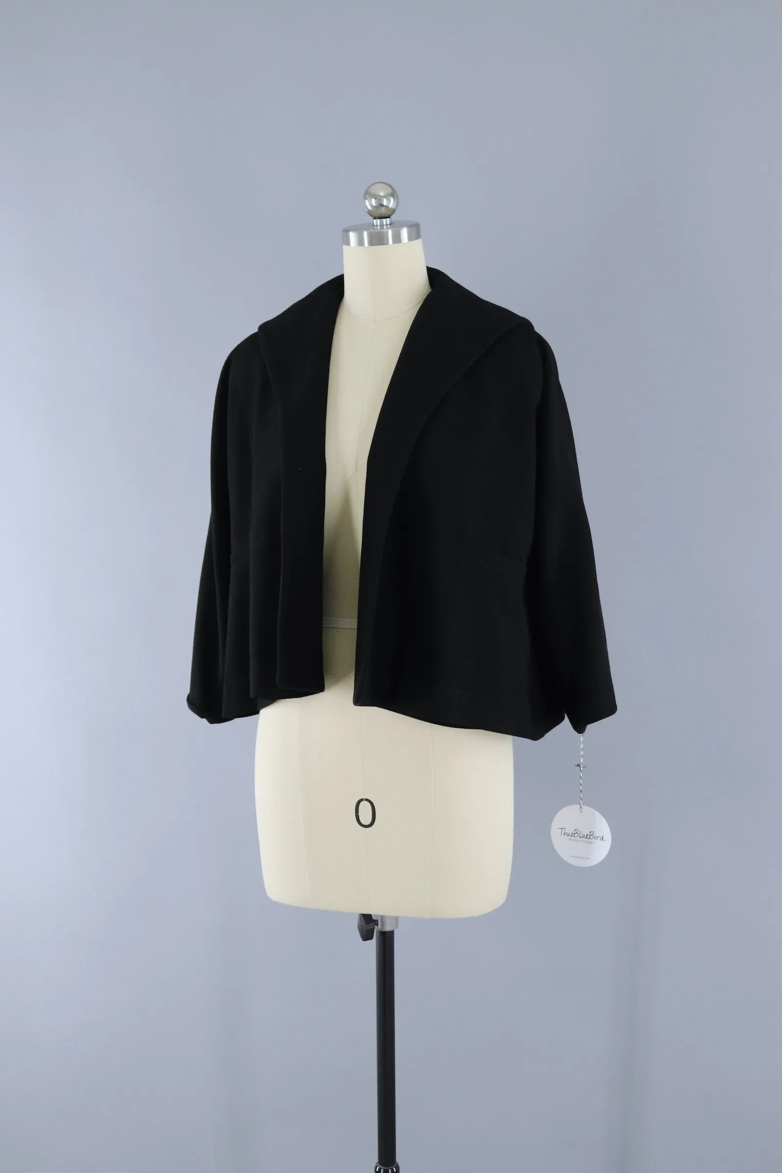 Vintage 1950s New Look Black Swing Jacket