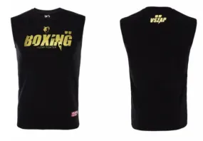 Vszap VTT018 Boxing Vest Tank Top S-4XL Black Gold