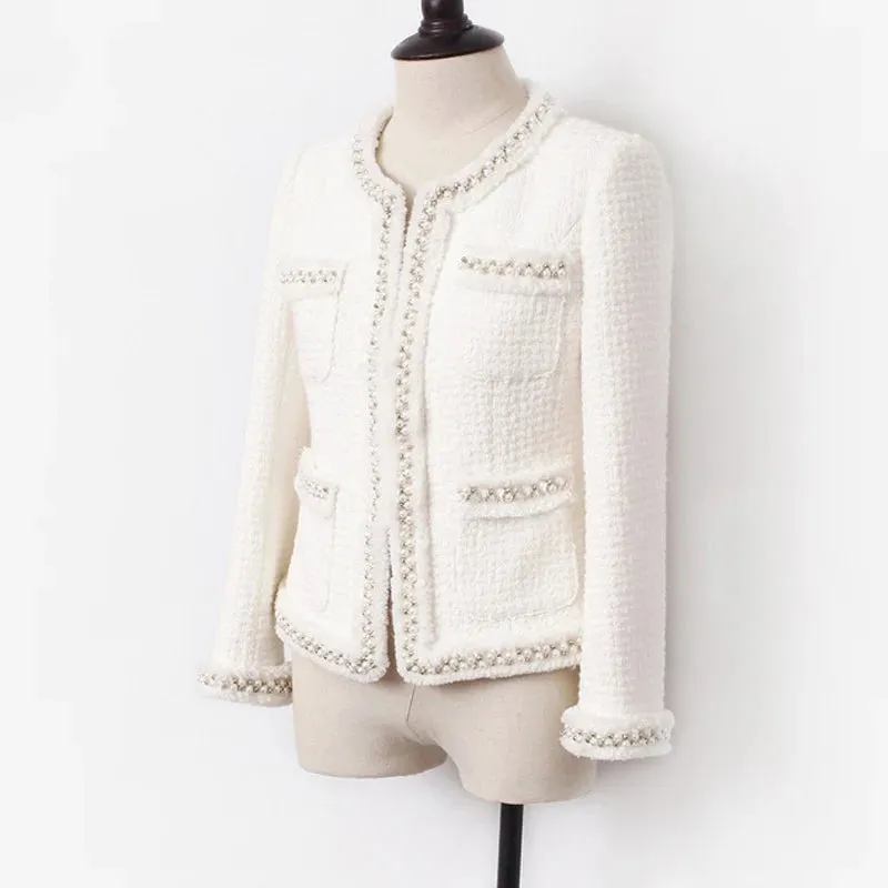 White Tweed Women Jacket