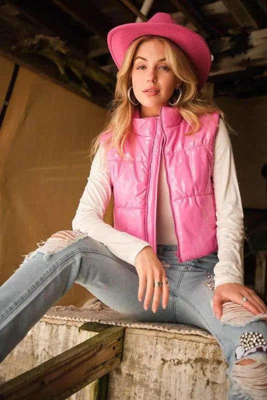 Women's Front Zip Quilted Vest