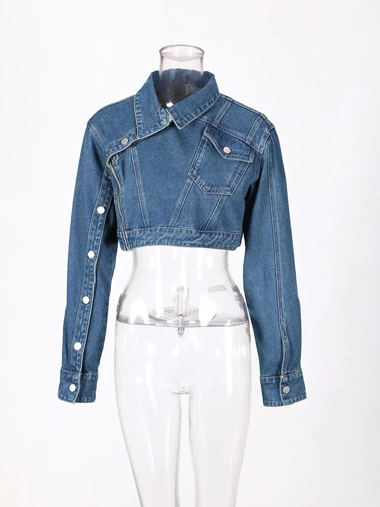 Women's New Elegant Denim Cropped Top