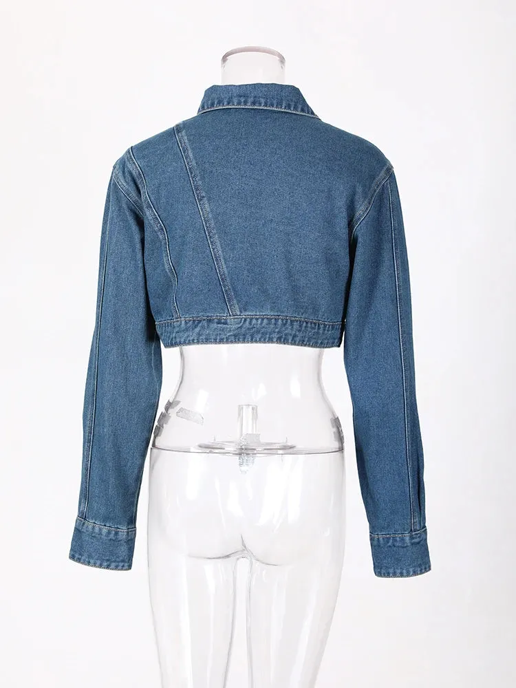 Women's New Elegant Denim Cropped Top