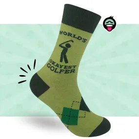 World's Okayest Golfer Socks | Funny Socks | Golf Gifts