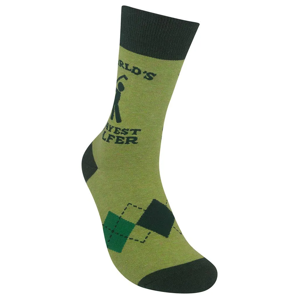 World's Okayest Golfer Socks | Funny Socks | Golf Gifts