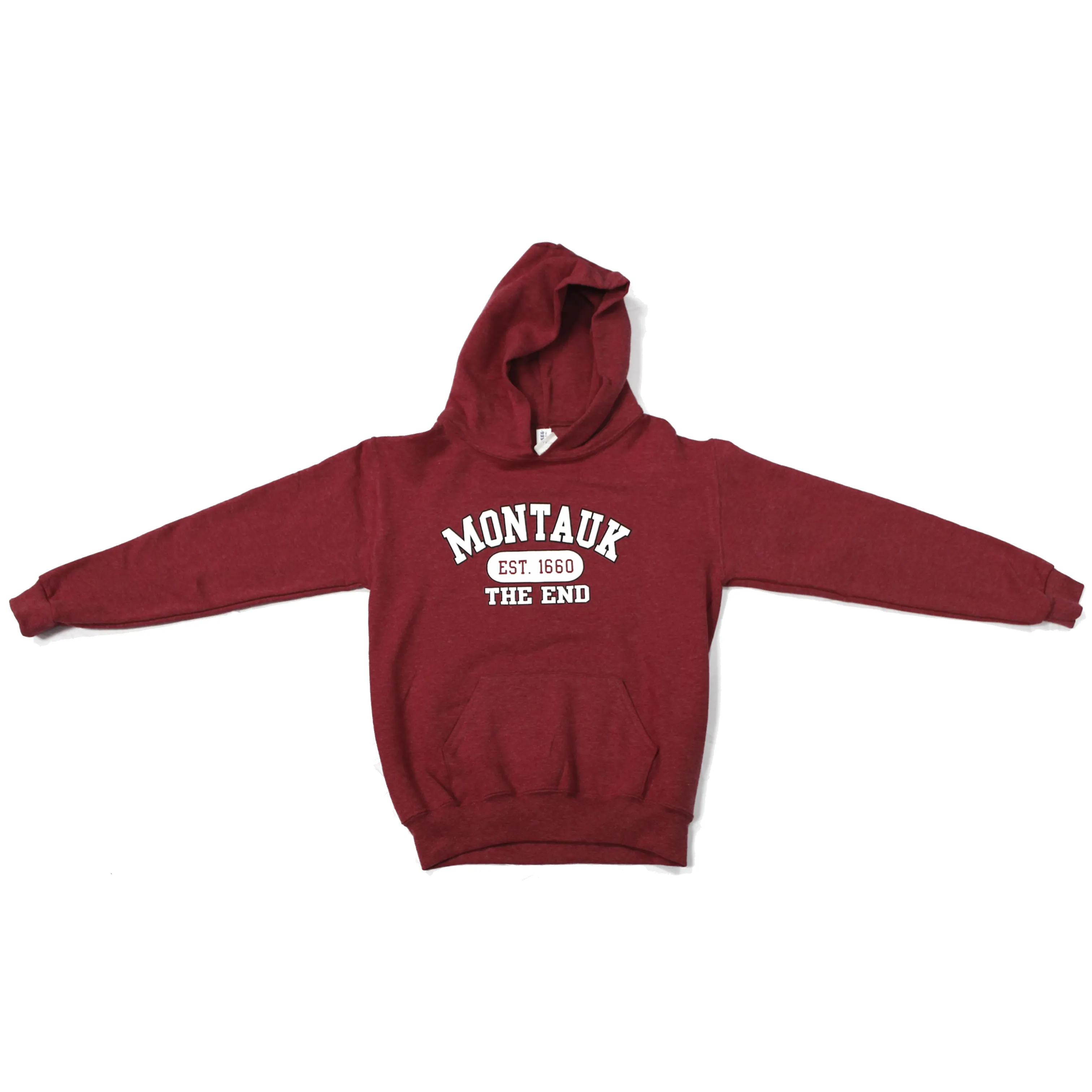 Youth Montauk The End Est 1660 Screen Printed Pullover Hoodie